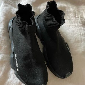 All black Balenciaga sock shoes